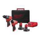 Milwaukee M12 FPP2A2-402X Tool Kit 2x4.0ah, 12V (4933480587)