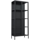 Home4You Newcastle Display Cabinet, 40x80x160cm, Black (AC21540)