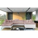 Eltap Thiago Omega/Soft Corner Pull-Out Sofa 43x208x88cm, Pink (Th_26)