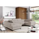 Eltap Escada Palacio Corner Pull-Out Sofa 200x330x98cm, Beige (Esc_66)