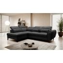 Eltap Noble Cloud Corner Pull-Out Sofa 201x255x100cm, Grey (CO-NOB-LT-06NU)