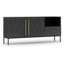 Eltap Lanzzi TV Stand, 180x40x80cm, Black (SF-LAN-B-KOM180)