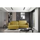 Eltap Lorelle Solar Corner Pull-Out Sofa 160x225x105cm, Yellow (Lore_50)