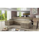 Eltap Markos Berlin/Soft Corner Pull-Out Sofa 57x314x86cm, Beige (M18)