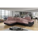 Eltap Anton Omega/Soft Corner Pull-Out Sofa 203x272x85cm, Pink (An_72)