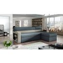 Eltap Rico Soro/Corner Pull-Out Sofa 55x250x85cm, Blue (R26)