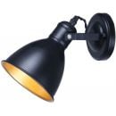 Sienas lampa Argo 60W, E27 Melna/Zelta (148479)