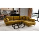 Eltap Larde Cloud Corner Pull-Out Sofa 191x276x90cm, Yellow (CO-LAR-RT-45NU)