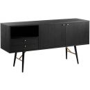 Home4You Luxembourg Chest of Drawers 150x40x80cm Black (45042)