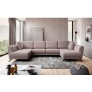 Eltap Larco Gojo Corner Pull-Out Sofa 191x362x90cm, Pink (CO-LA-101GO)