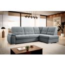 Eltap Sado Velvetmat Corner Pull-Out Sofa 192x272x95cm, Grey (CO-SAD-RT-04VE)