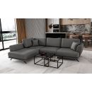 Eltap Larde Corner Pull-Out Sofa 191x276x90cm, Grey (CO-LAR-LT-06SO)