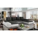 Eltap Marino Berlin/Soft Corner Pull-Out Sofa 53x363x88cm, Grey (MA01)