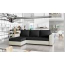 Eltap Newark Sawana/Soft Pull-Out Corner Sofa 57x237x90cm, Black (Na12)