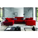 Eltap Thiago Kronos Corner Pull-Out Sofa 43x208x88cm, Red (Th_46)