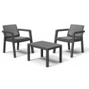 Keter Emily Garden Furniture Set with Cushions Grey