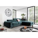 Eltap Grayson Monolith Corner Pull-Out Sofa 205x278x92cm, Green (CO-GRA-RT-76MO)