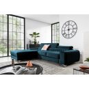 Eltap Grayson Cloud Corner Pull-Out Sofa 205x275x98cm, Blue (CO-GRA-LT-40NU)