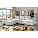 Stūra Dīvāns Izvelkams Eltap Ontario Soft 53x296x88cm, Balts (Ot10)