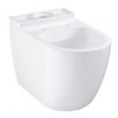 Grohe BauCeramic Rimless Free-Standing Toilet Bowl Bottom With Universal Outlet, With SC Seat, White (KK BAU RIML SP)