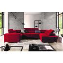 Eltap Thiago Kronos Corner Pull-Out Sofa 43x208x88cm, Red (Th_45)