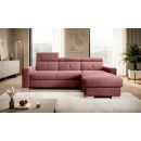 Eltap Fresia Lux Corner Pull-Out Sofa 176x247x104cm, Pink (CO-FR-RT-24LU)