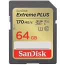 Atmiņas Karte SanDisk SDSDXW2-064G-GNCIN SD 64GB, 170MB/s, Melna/Zelta