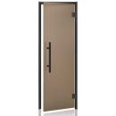 Andres AU Premium Black Steam Room Door, Matte