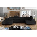 Угловой раскладной диван Eltap Rodrigo Kronos 202x345x90 см, черный (Rod_308)