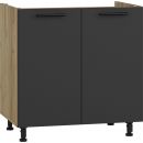 Halmar Vento Free Standing Cabinet, 52x80x82cm, Black/Oak (V-UA-VENTO-DK-80/82-ANTRACYT)