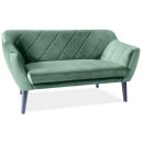 Signal Karo 2 Velvet Non-removable Sofa 140x54x76cm, Green (KARO2V78W)