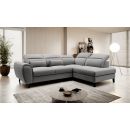 Eltap Noble Gojo Corner Pull-Out Sofa 201x255x100cm, Grey (CO-NOB-RT-05GO)