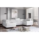 Eltap Escada Soft Corner Pull-Out Sofa 200x330x98cm, White (Esc_16)