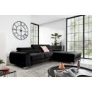 Eltap Grayson Loco Corner Pull-Out Sofa 205x275x98cm, Black (CO-GRA-RT-10LO)