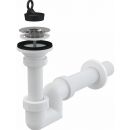 Alca A412 Bathroom Sink Drain Trap 40mm White/Chrome/Black (2101065)