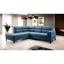 Eltap Cassara Savoi Corner Pull-Out Sofa 237x277x100cm, Blue (CO-CAS-LT-38SAV)