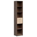 Black Red White Nepo Plus Shelf, 40x34x197cm, Oak (S435-REG2S/40-DMON/DSO)