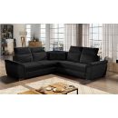 Eltap Federico Soft Corner Pull-Out Sofa 60x268x102cm, Black (Fed_37)