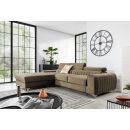 Eltap Grayson Cloud Corner Pull-Out Sofa 205x275x98cm, Brown (CO-GRA-LT-20NU)