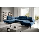 Eltap Bretan Lux Corner Sofa 205x350x107cm, Blue (CO-BRE-LT-40LU)