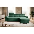 Eltap Fresia Lux Corner Pull-Out Sofa 176x247x104cm, Green (CO-FR-RT-35LU)