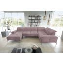 Eltap Neviro Loco Corner Sofa 201x350x77cm, Pink (CO-NEV-RT-24LO)