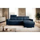 Eltap Fresia Cloud Corner Pull-Out Sofa 176x247x104cm, Blue (CO-FR-RT-40NU)