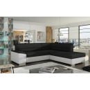 Eltap Verso Sawana/Soft Corner Pull-Out Sofa 63x266x83cm, Black (V17)