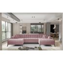 Eltap Vertizo Cloud Corner Pull-Out Sofa 170x350x93cm, Pink (CO-VER-UV-24NU)