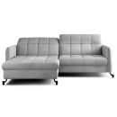Монолитный угловой диван Eltap Lorelle с выдвижным механизмом, 160x225x105 см, серый (Lore_35)