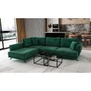 Eltap Larde Loco Corner Pull-Out Sofa 191x276x90cm, Green (CO-LAR-LT-35LO)