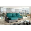 Eltap Black Dora/ Dora Corner Pull-Out Sofa 165x245x90cm, Green (Ng33)