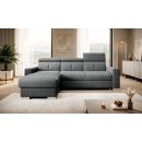 Eltap Fresia Vero Corner Pull-Out Sofa 176x247x104cm, Grey (CO-FR-LT-05VER)