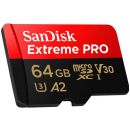 SanDisk SDSQXCU Micro SD Memory Card 140MB/s, With SD Adapter Black/Red